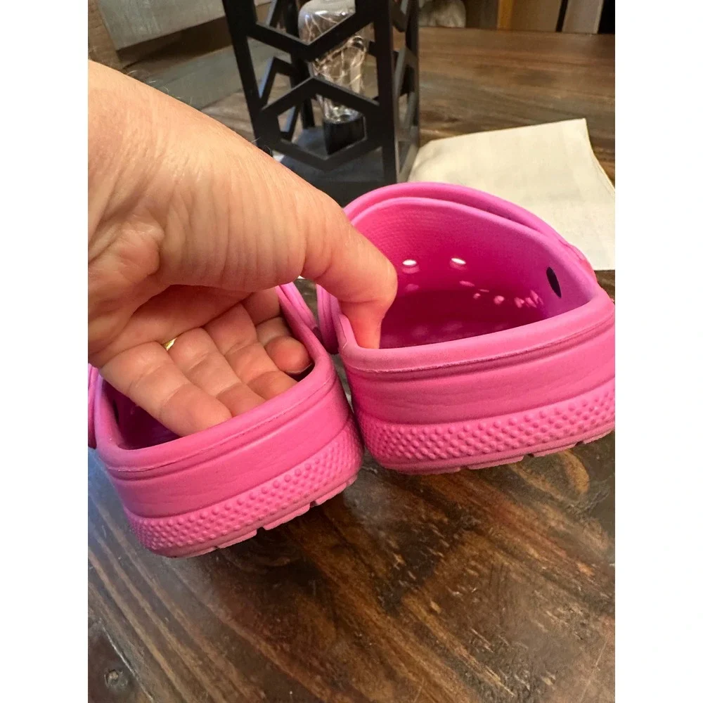Crocs Kids Baya Clog Pink Celestial Moon Cloud Charms Size J2 Water Shoes Junior